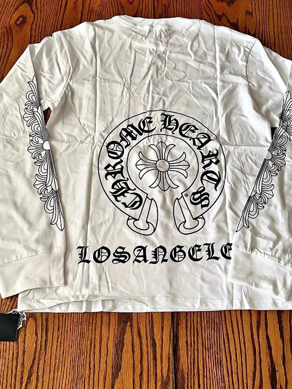 Chrome Hearts Los Angeles Exclusive Horseshoe Long Sleeve T-Shirt White